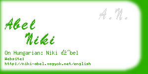 abel niki business card